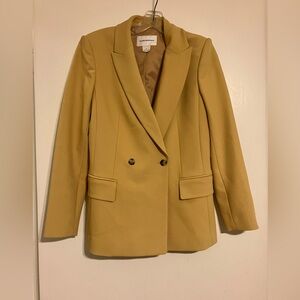 Club Monaco Double Breasted Yellow Blazer